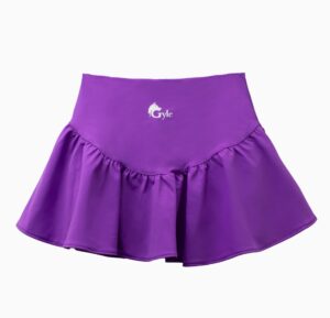 Մանուշակագույն սպորտային կիսաշրջազգեստ Gyle՝ լայնացող ձևավորմամբ և ներդրված շորտերով